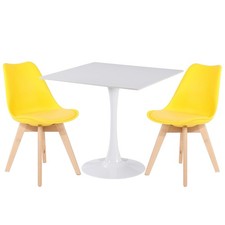 White Square Ceramic Dining