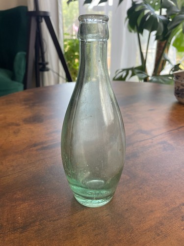 Vintage green glass bottle - vintage,