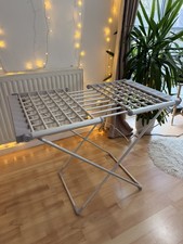 Electric Heated Clothes Airer Dryer Rack with Cover, 18 Bars, Foldable