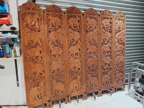 Large hand carved teak wood - hand,