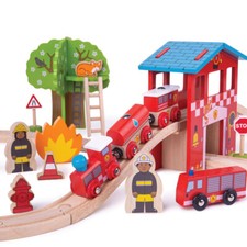 Bigjigs Rail Wooden Fire