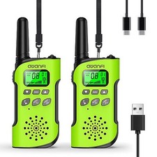 Rechargeable Walkie Talkies Kids 2 Way Radios Flashlight VOX Li-Ion Battery NEW