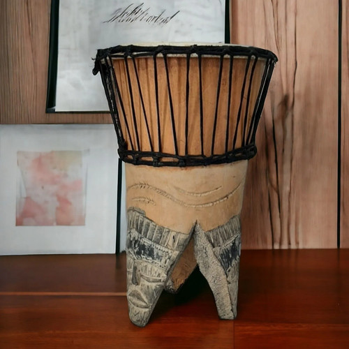 Wooden bongo drum african - bongo,