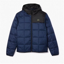 Lacoste Men's Navy Block Padded Jacket - Medium