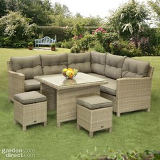 Sarasota Rattan Garden Wicker Dining Set 2,4,6,7 Seat Wicker Sofa Set
