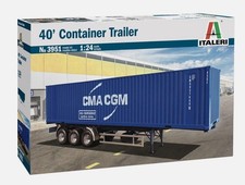 Italeri 3951 1/24 Scale 40 FOOT Container Trailer Plastic Model Kit