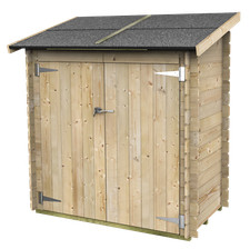 Casetta in Legno Addossata Block House 16 mm Resistente per Giardino e Deposito