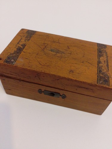 Vintage wooden money box - box, made