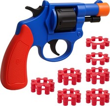 Kids Plastic Toy Gun With 8 Shot Ring Caps - Loud Sound Effects, Western Style
