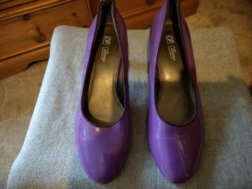 Vintage purple patent shoes - vintage,