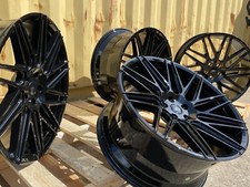 NEW 4x 22” RANGE ROVER SPORT STYLE ALLOY WHEELS VELAR 5x108 5x120 GLOSS BLACK