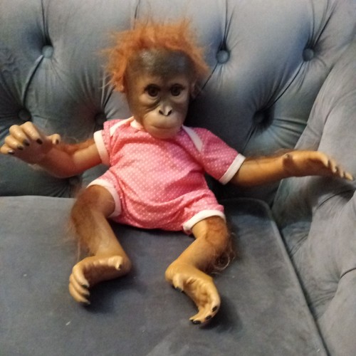Annabelle hugs monkey - hugs,