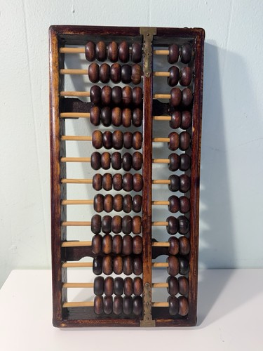 Vintage row bead wooden - 13-row, 91-bead
