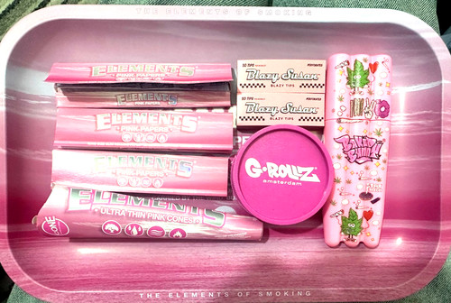 Pink rolling tray - rolling, smoking