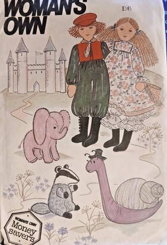 Vintage sewing pattern rag - vintage, pattern**rag