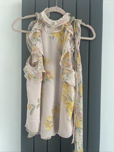 Zara pink floral frill - zara,