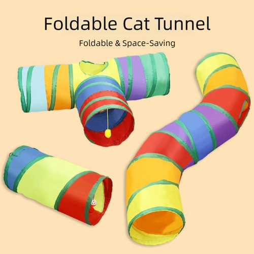 1xfoldable rainbow tunnel tube - rainbow,