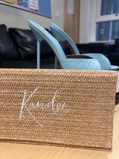 New Kandee blue mules size 6