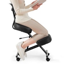 Ergonomic Kneeling Chair with Back Support Height Adjustable Desk Stool