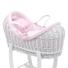 Pink Waffle Moses Basket
