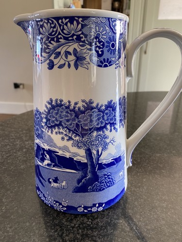 Spode blue italian large jug - blue,