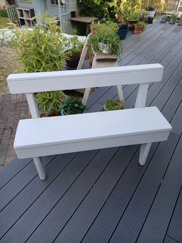 Reclaimed painted pine settle - reclaimed,