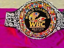 WBC World Boxing Champion Belt Adult Full Size Replica 3D Design 3mm leather