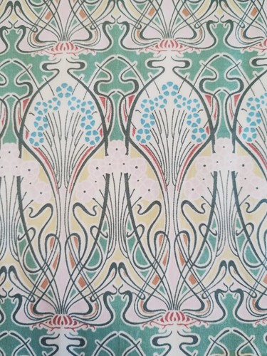 Art deco lawn cotton - cotton, pink