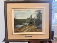 Original Oil Painting – Brunswick Tin Mines 1974 by S.D. Curran Signed, dated