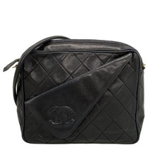 Auth CHANEL Matelasse - Black