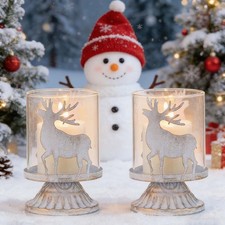 2 PCS Vintage Metal&Glass