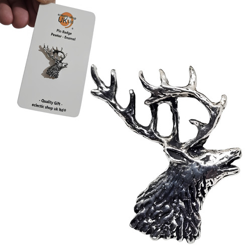 Stag head pin - pin, badge