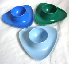 3 x Vintage Plastic Egg Cups