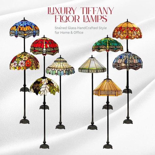 Tiffany floor lamps stained - floor,