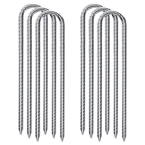 Shaped rebar stakes - u-shaped, 12"