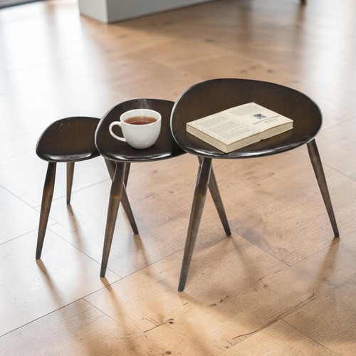 Ercol pebble nest tables - pebble,