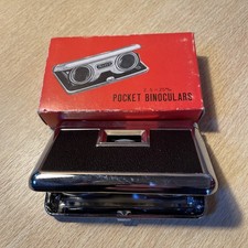 Vintage Pocket Binoculars Japan 2.5 X 25mm Sports Theatre Flat Foldable Retro