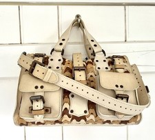 Authentic Mulberry Rio Rosemary Mini Roxanne Woven Leather Bag Coconut Cream