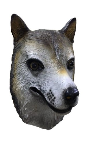 Adult wolf mask latex over - wolf,