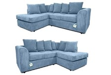 Sky blue jumbo cord corner - sky,