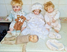 COLLECTION OF 4 LIMITED EDITION DOLLS AND WWII CLOTH DOLL / HEIRLOOM/ EFFENBEE