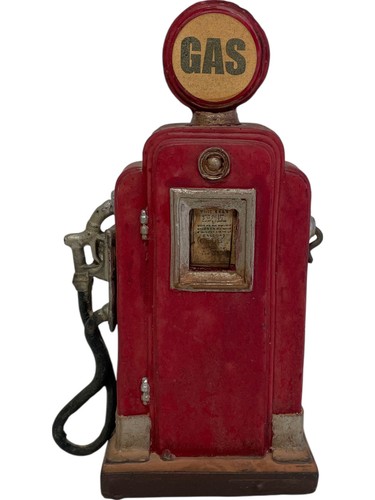 Vintage red gas pump miniature - vintage,