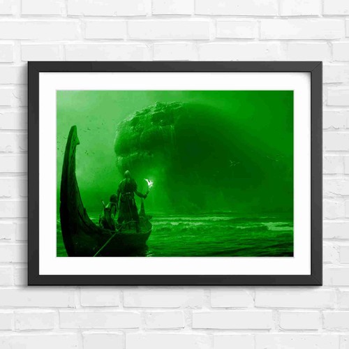 Fantasy viking warrior boat - fantasy,