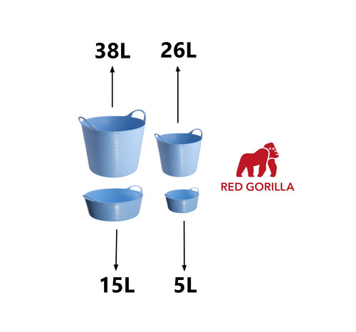 Sky blue gorilla tub trug - blue,
