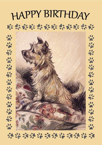 Cairn terrier dog birthday - cairn,