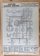 Original LUCAS Jowett Javelin Standard Wiring Diagram 1949-50 W77721