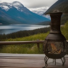 George Home Classic  Chiminea / Fire Pit / Wood Burning Garden & Patio Heater