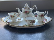 Royal Albert Old Country Roses Miniature Tea set -Tray, Jug,Cup & saucer ,teapot