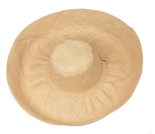 Raffia sun hat - 17cm, brim