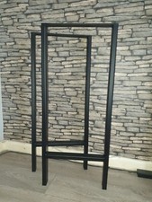 Pair H Frame Style Industrial Steel Console Breakfast Bar Table Legs